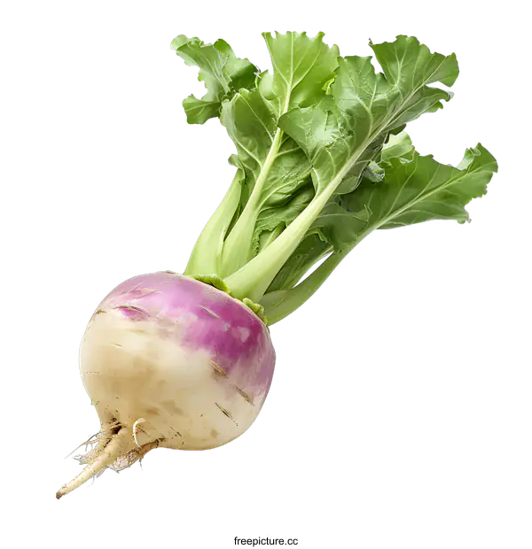 [Transparent Background PNG]Fresh Turnip Vegetable on White Background