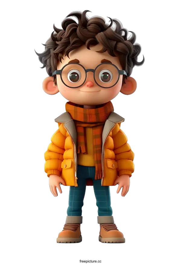 [Transparent Background PNG]Cute 3D cartoon boy character