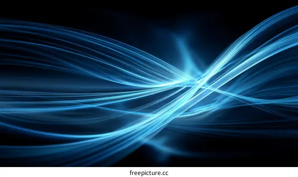 Abstract Blue Light Lines Background Design