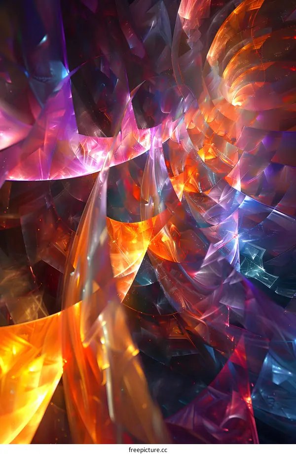 Colorful abstract fractal background image