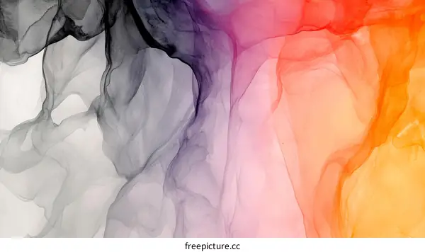 Abstract Flowing Colors Alcohol Ink Art