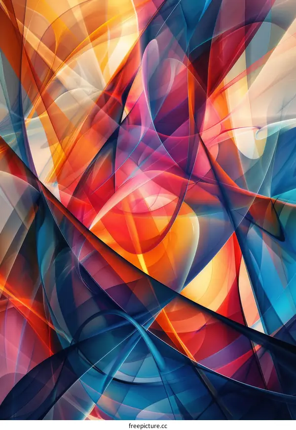 Colorful and Abstract 3D Geometric Shapes