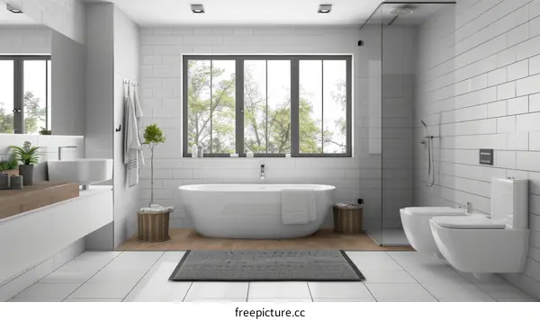 Modern White Bathroom Interior Design