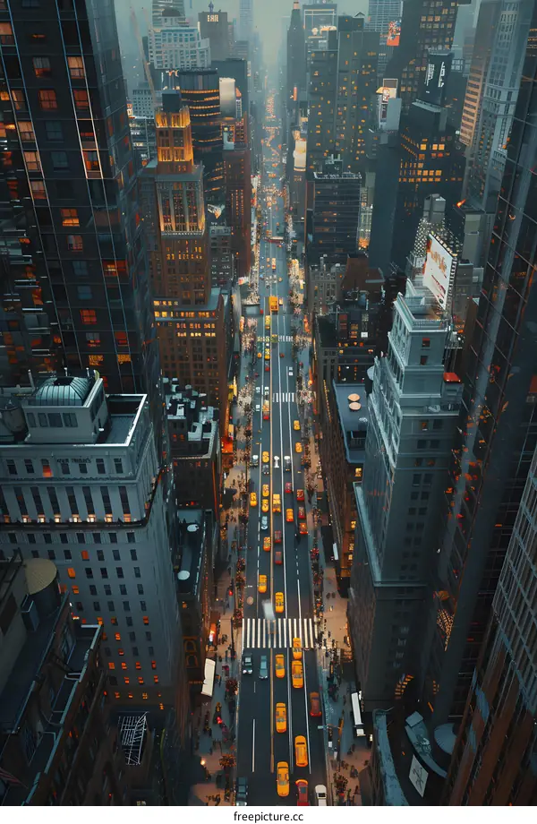 Traffic on Fifth Avenue in New York City