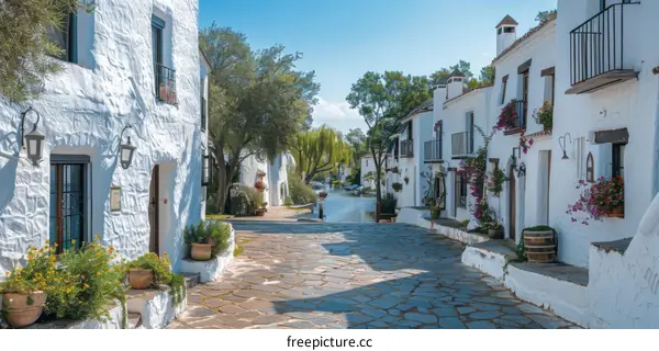 Picturesque Andalusian Village Street