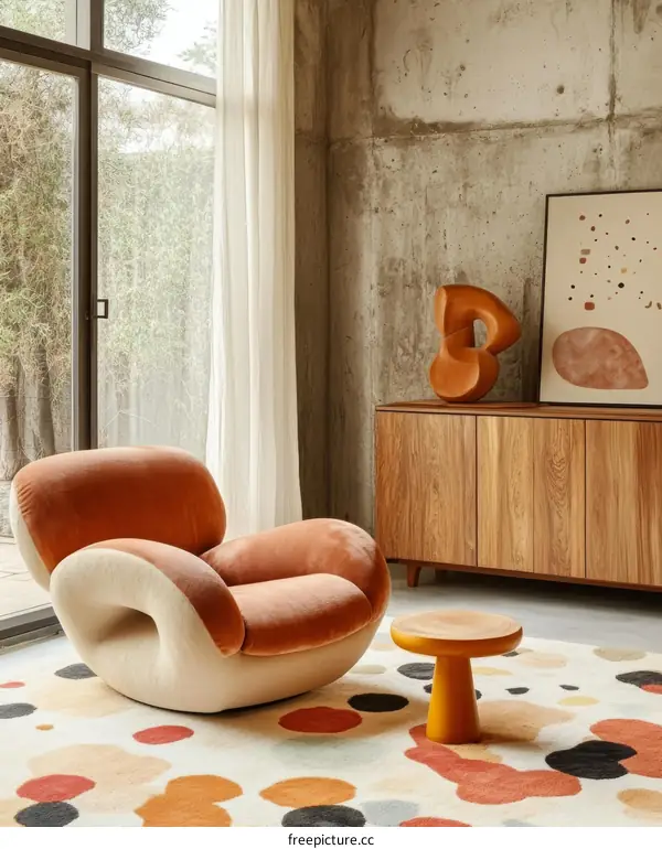 Modern Living Room Interior Design with Statement Furniture