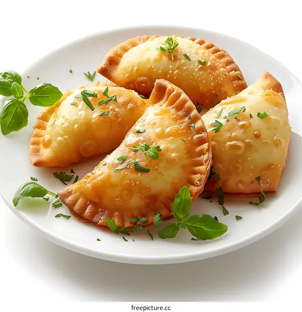 Freshly Fried Empanadas on a Plate