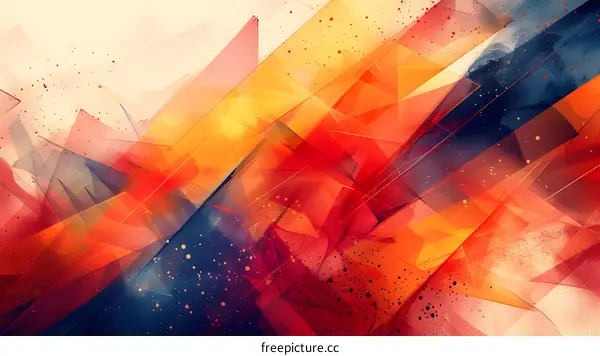 Abstract Colorful Shattered Glass