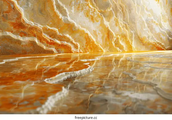 Abstract Orange Marble Texture Background Design