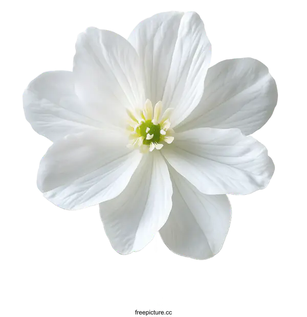 [Transparent Background PNG]Closeup White Flower with Delicate Petals
