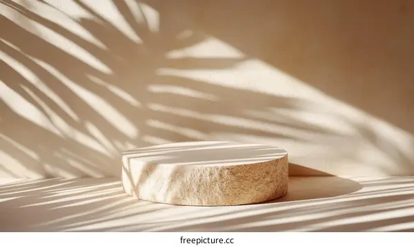 Beige Minimalist Product Display with Natural Shadow