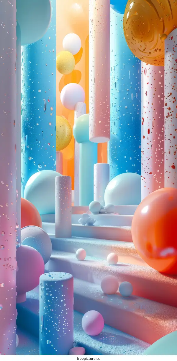 Abstract Colorful Geometric Scene