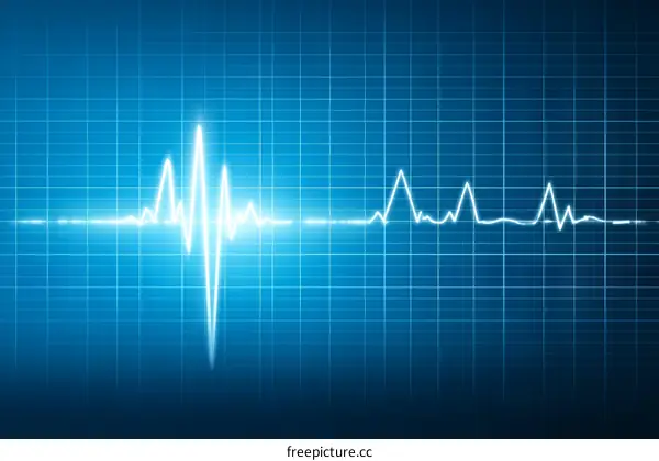Medical Heartbeat Monitoring Display