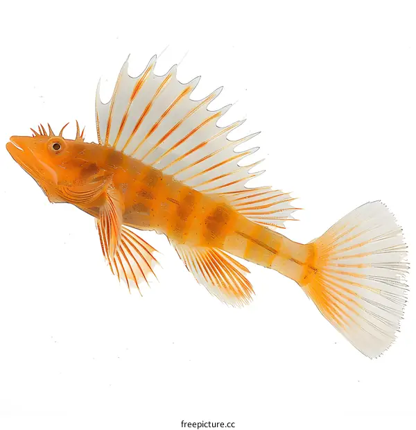 Orange Fish on White Background