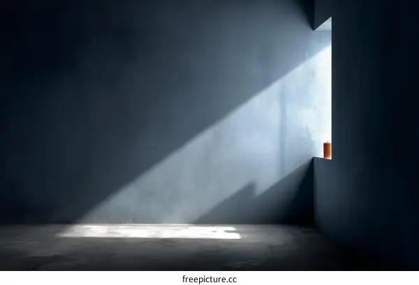 Empty room with light and shadow