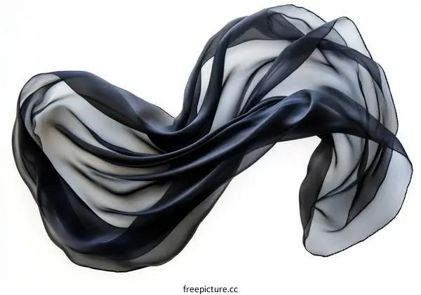 Black Fabric Drape Texture and Flow