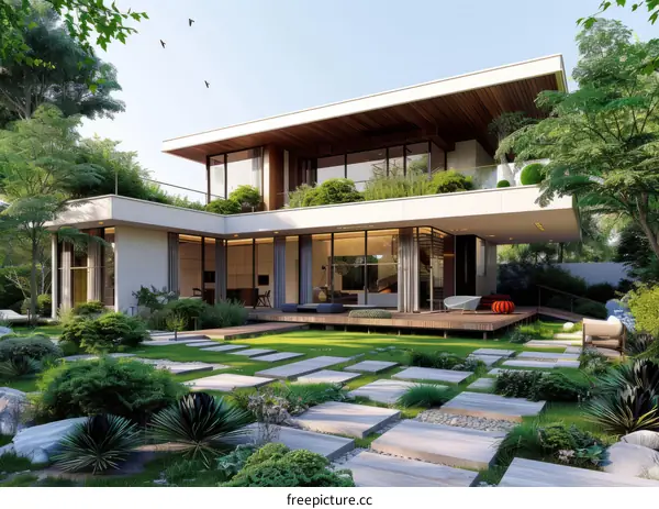 Modern House Exterior Design with Landscaping