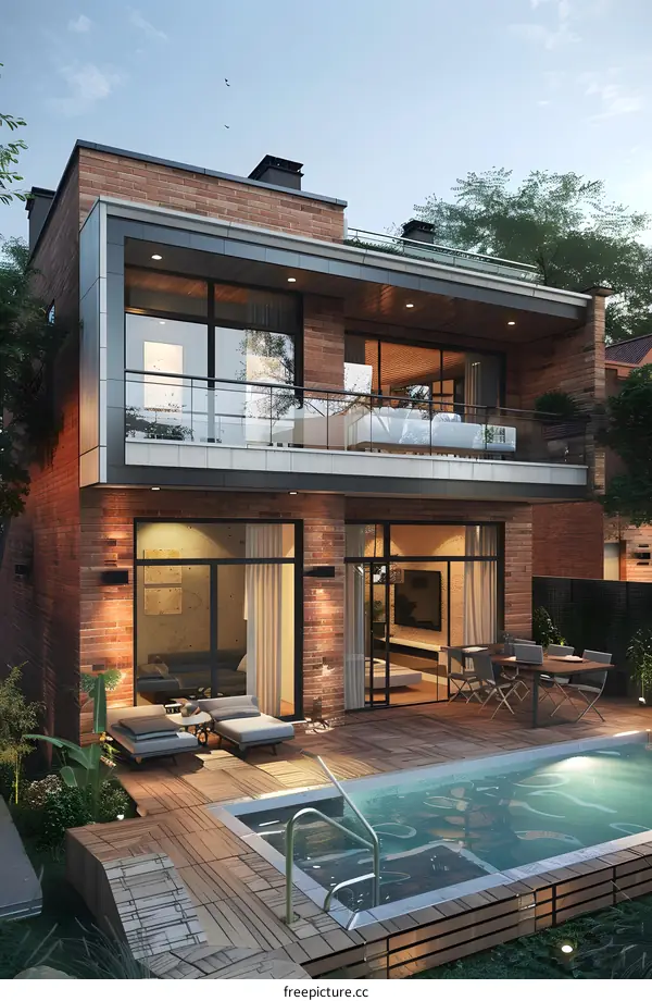 Modern house with swimming pool