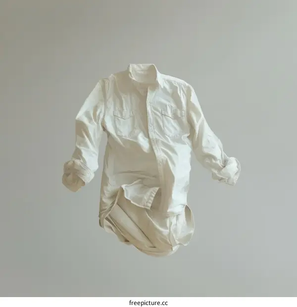 White shirt floating in mid-air
