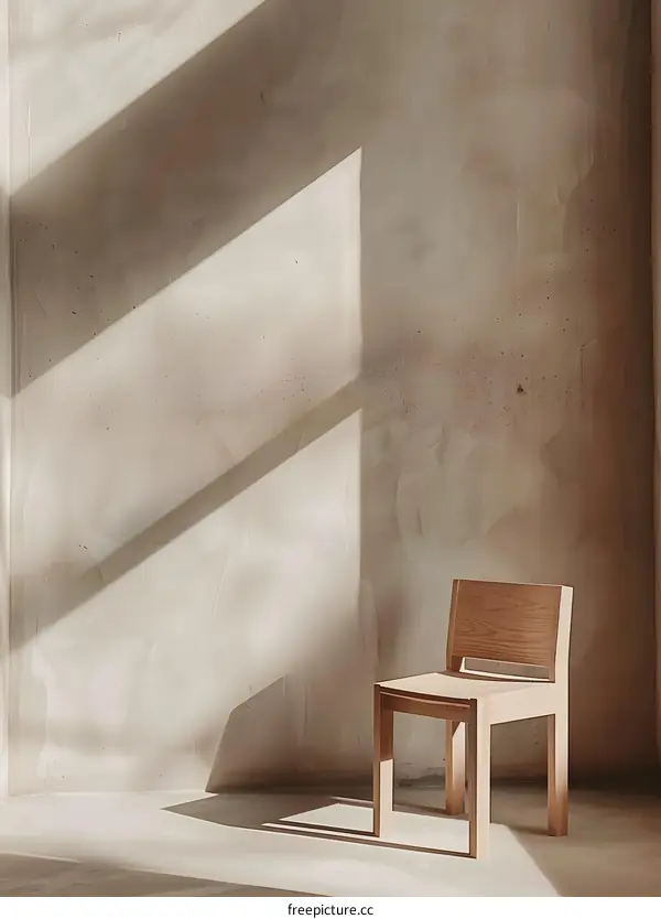 Minimalist Chair With Sunlight