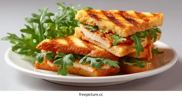 Delicious Grilled Chicken Sandwich with Fresh Greens