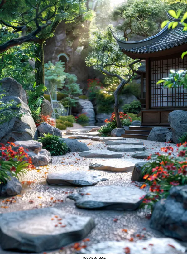 Serene Japanese Garden Landscape