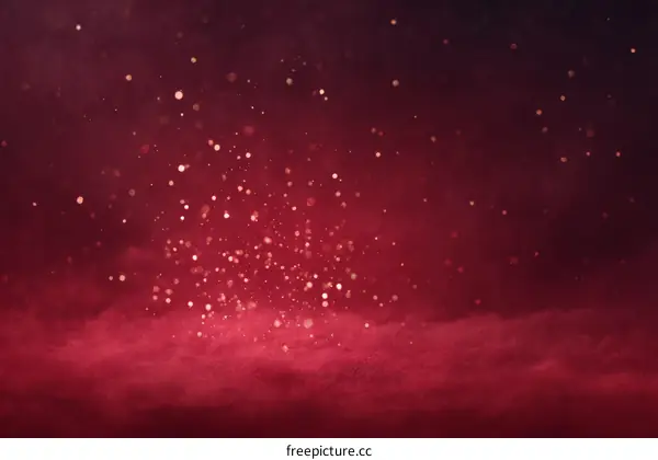 Stunning Deep Red Background with Sparkling Particles
