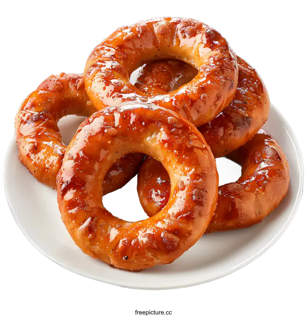 [Transparent Background PNG]yeast doughnuts with sugar glaze