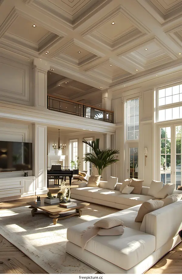 The living room of a luxury house