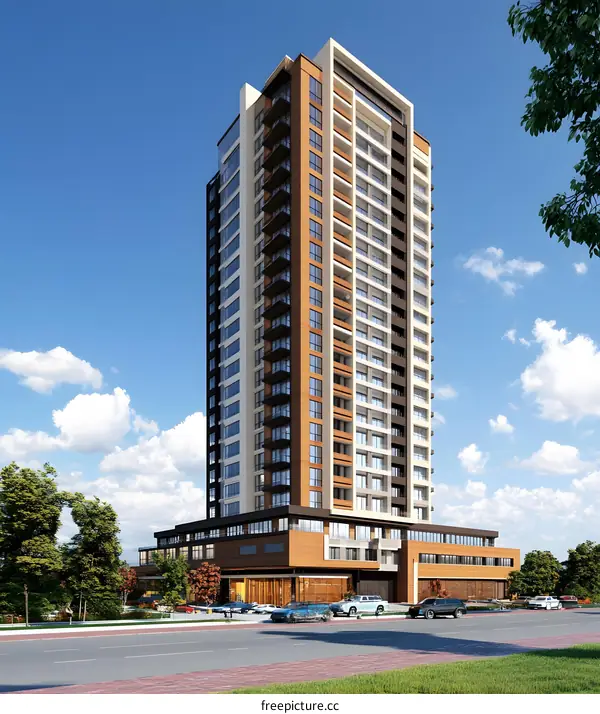 Modern Architecture High Rise Building Exterior