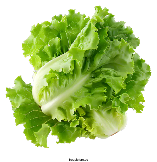 [Transparent Background PNG]Fresh Green Lettuce on White Background