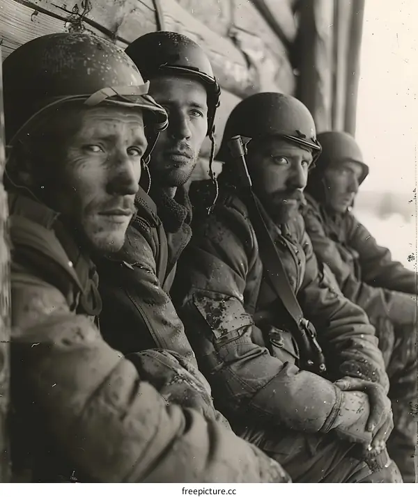 A group of soldiers during World War II