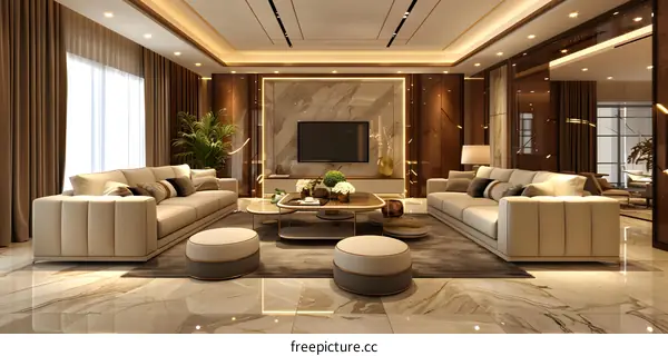 Modern minimalist living room design renderings