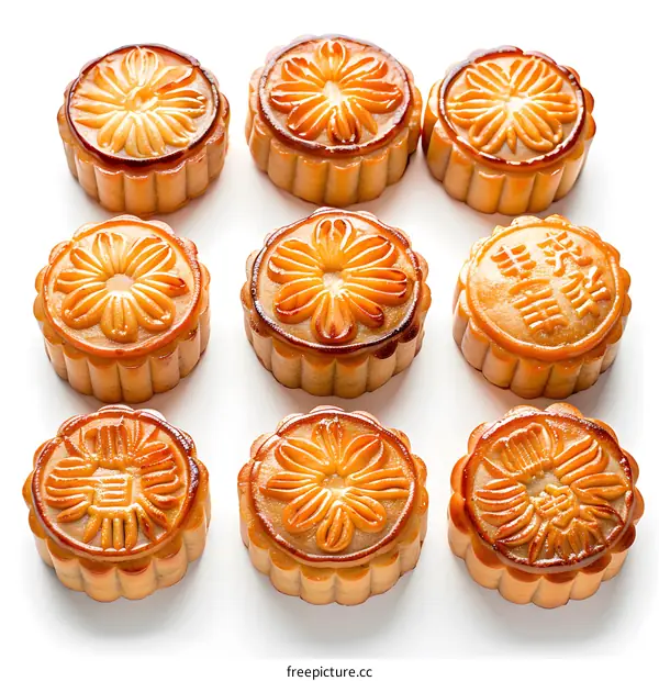 Assortment of Mooncakes for the Mid-Autumn Festival