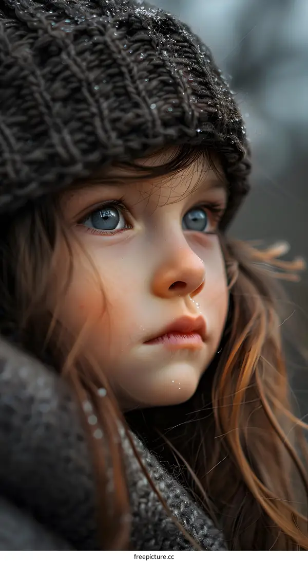 portrait of a girl in a brown hat