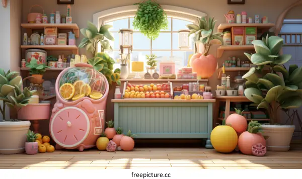 Cozy Kitchen Decorated With Pastel Pink Accents
