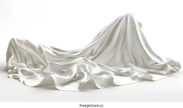 White silk draped over a mannequin