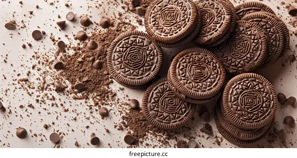 Close-up Image of Chocolate Chip Cookies