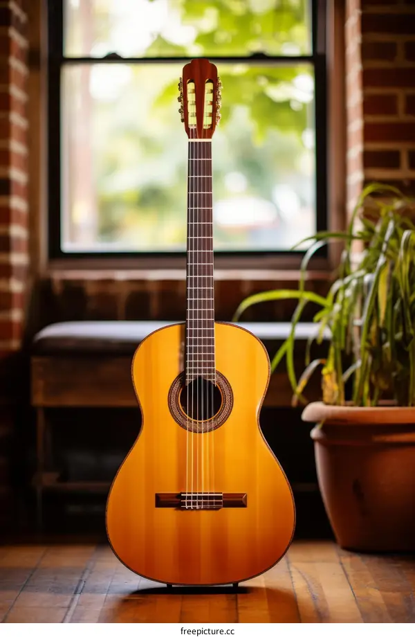 An image of a classical guitar