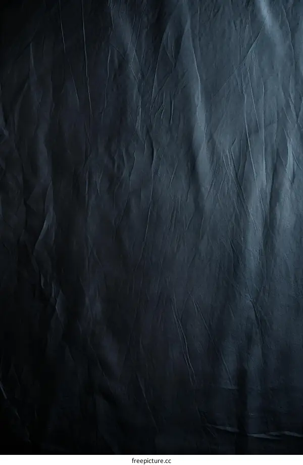 Dark Blue Wrinkled Fabric Texture