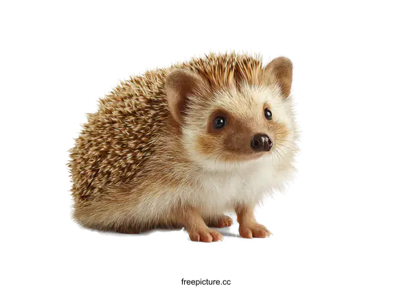 [Transparent Background PNG]Cute Hedgehog on White Background