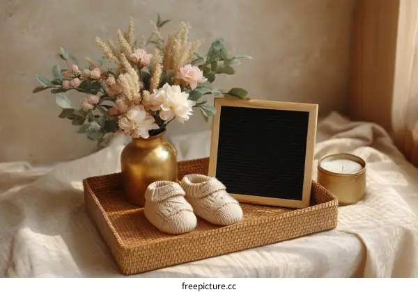 Baby Shower Gift Arrangement with Decor