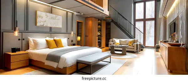 Luxury Modern Loft Bedroom Interior Design