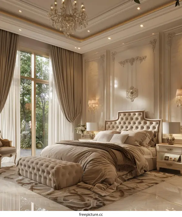Luxury Bedroom Interior Design Illustration