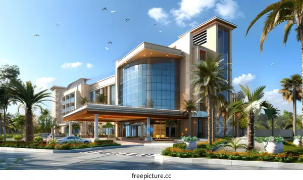 Modern Architectural Design of a Tropical Resort