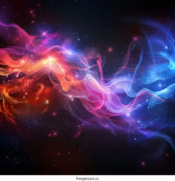 Cosmic Canvas: A Colorful Nebula