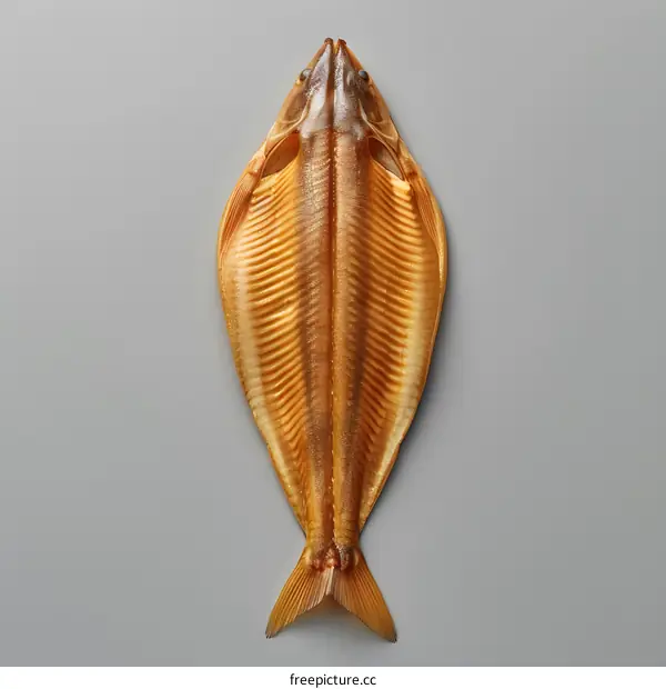 Smoked Bream Fish on Gray Background
