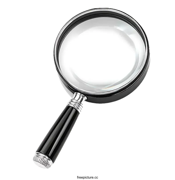 [Transparent Background PNG]Classic Magnifying Glass on White Background