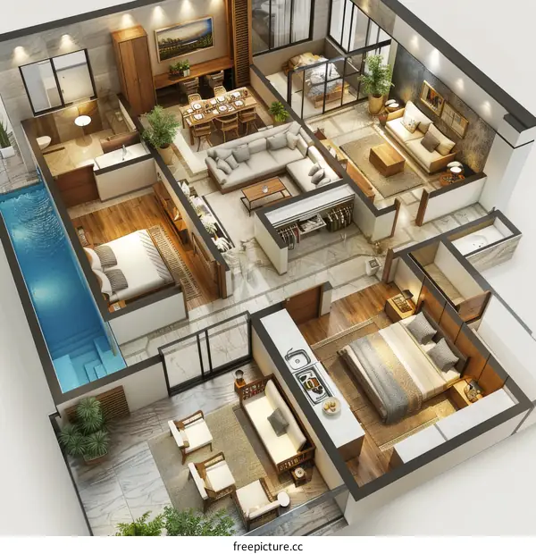Modern Apartment Floor Plan Design