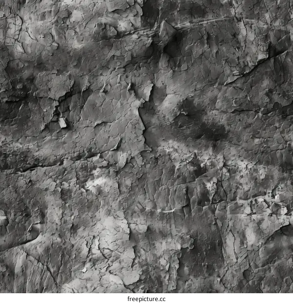 Black and White Stone Surface Texture